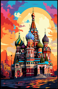 Iconic Surreal Saint Basil's Poster in Artistic Category