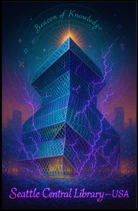 Beacon of Knowledge Seattle Central Library Poster