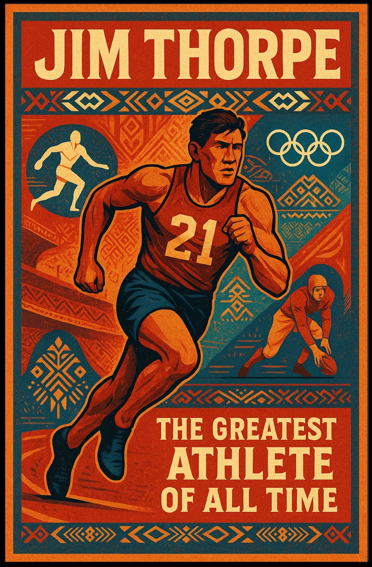 Jim Thorpe Legendary Athlete Poster