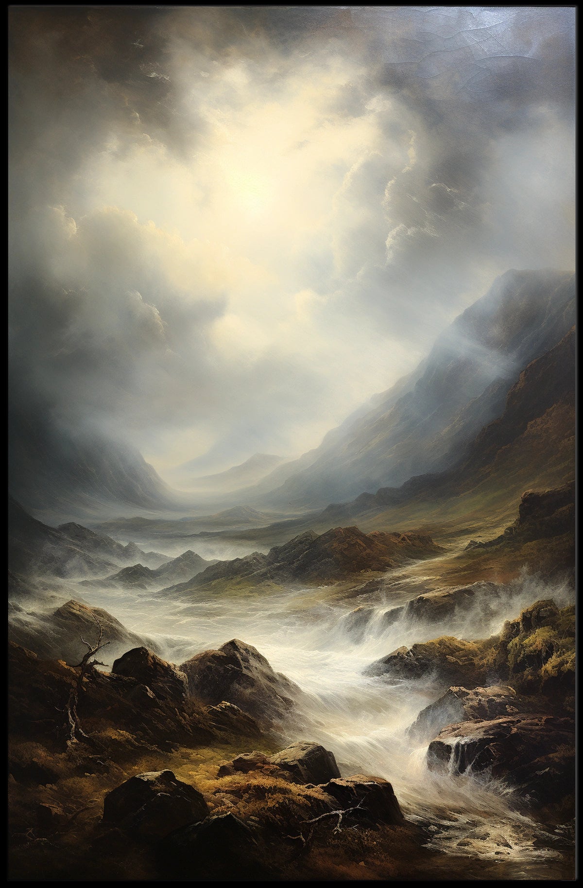 Majestic Wilderness Landscape Print in Artistic Poster