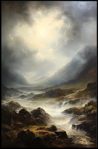 Majestic Wilderness Landscape Print in Artistic Poster