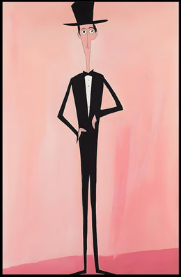 Tall Hat And Tails Poster Vintage Scenic Wall Art