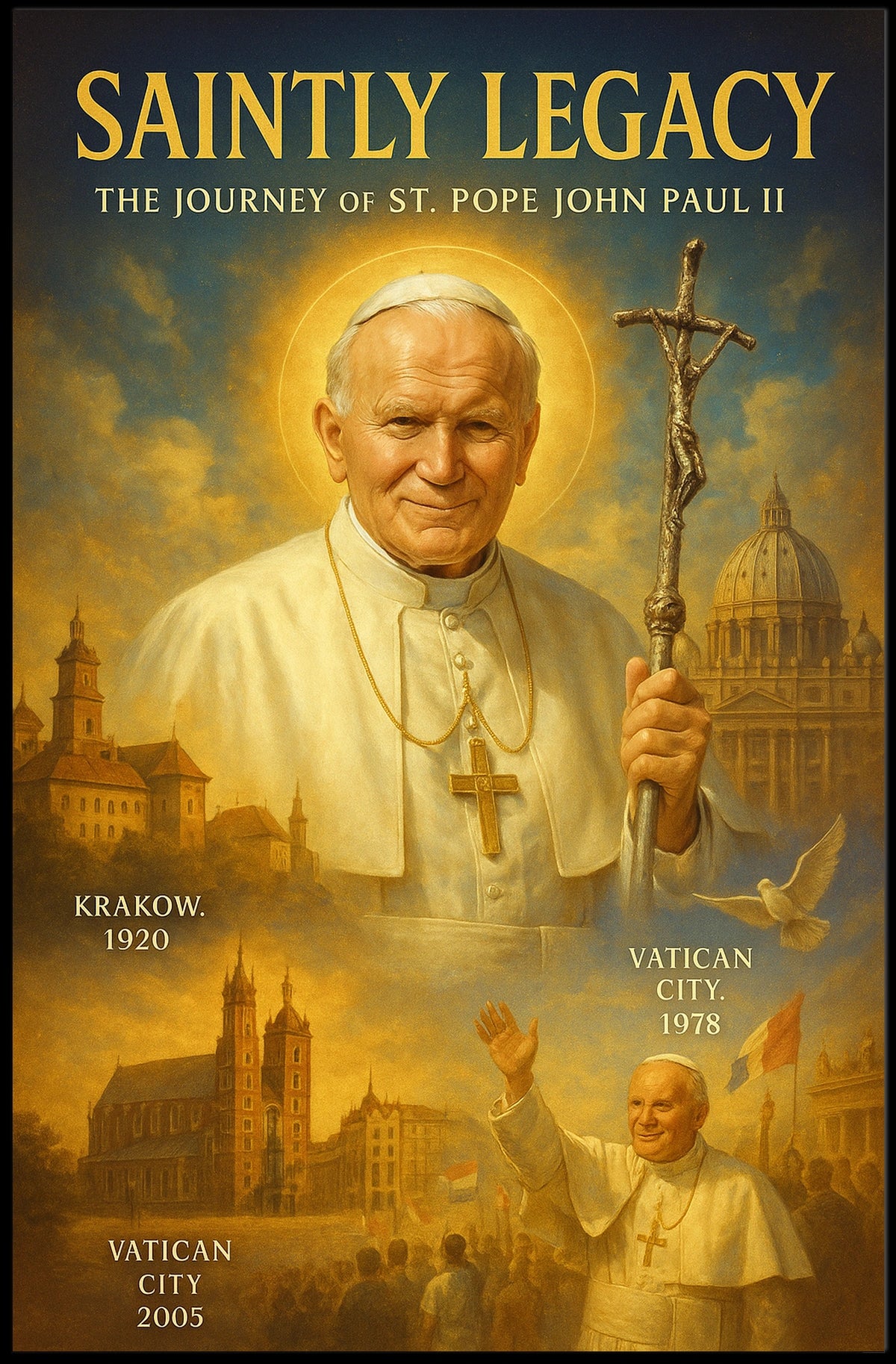 Saintly Legacy The Journey of St. Pope John Paul II Poster