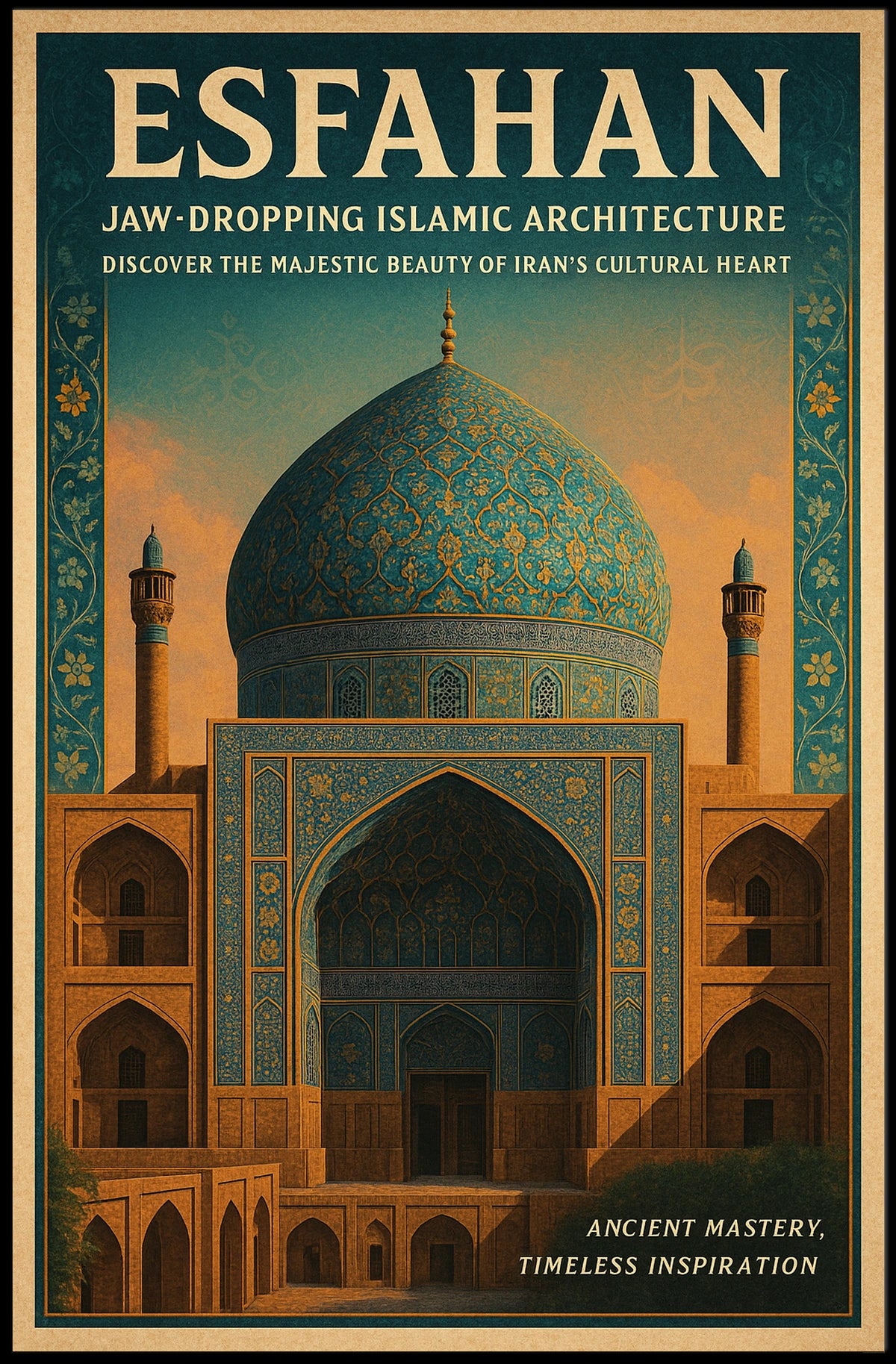 Esfahan Majestic Islamic Architecture Poster