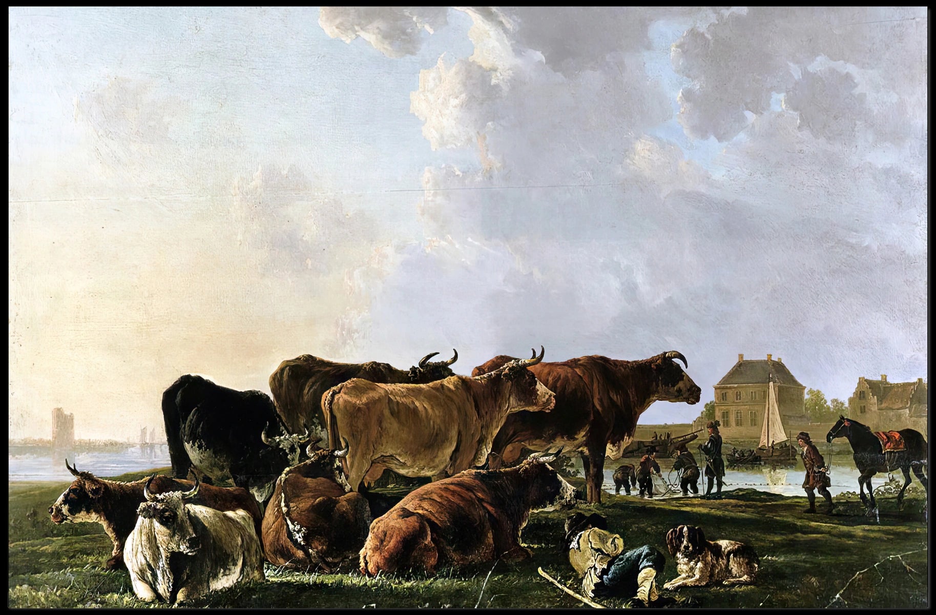 Serene Countryside Scene Pastoral Heritage Poster