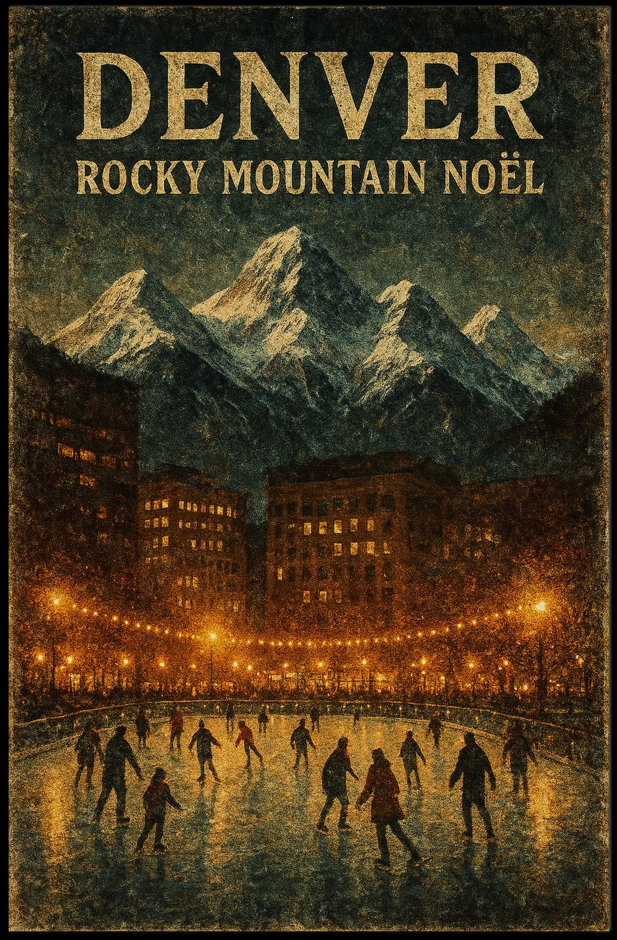 Denver Rocky Mountain Noël Poster