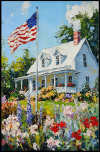 Classic White American Farmhouse Home Decor Poster