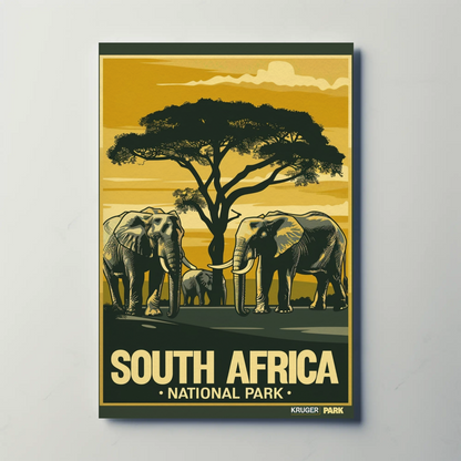 South Africa National Park Vintage Poster