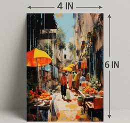 Vibrant Market Street Poster