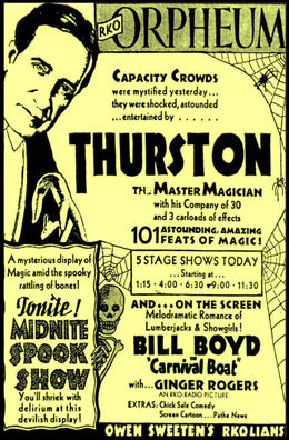Thurston Magic Show Vintage Theatrical Cultural Poster