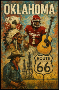 Oklahoma Heritage Collage Poster