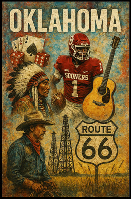 Oklahoma Heritage Collage Poster