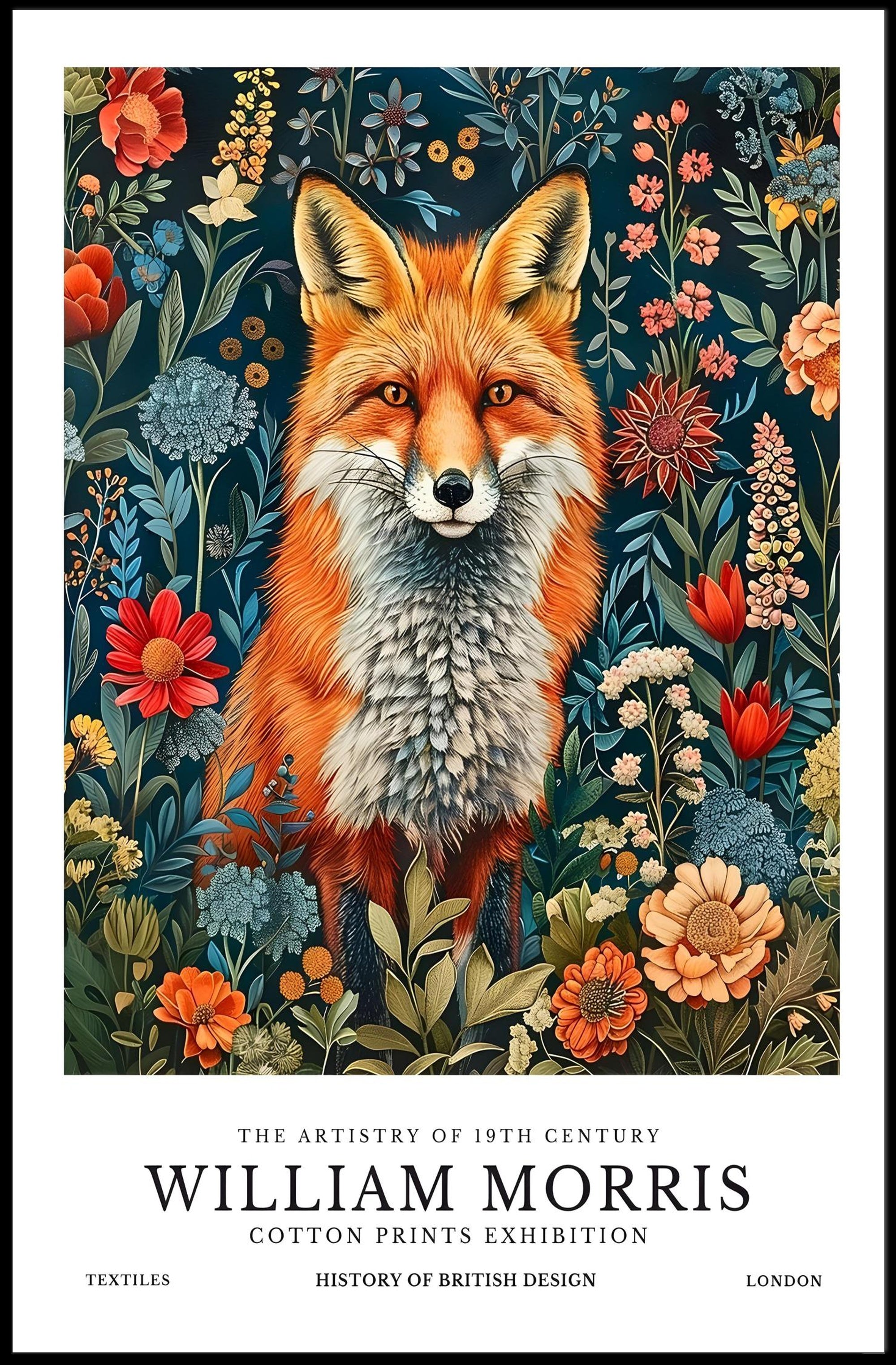 William Morris Nature Art Red Fox Cultural or Heritage Poster