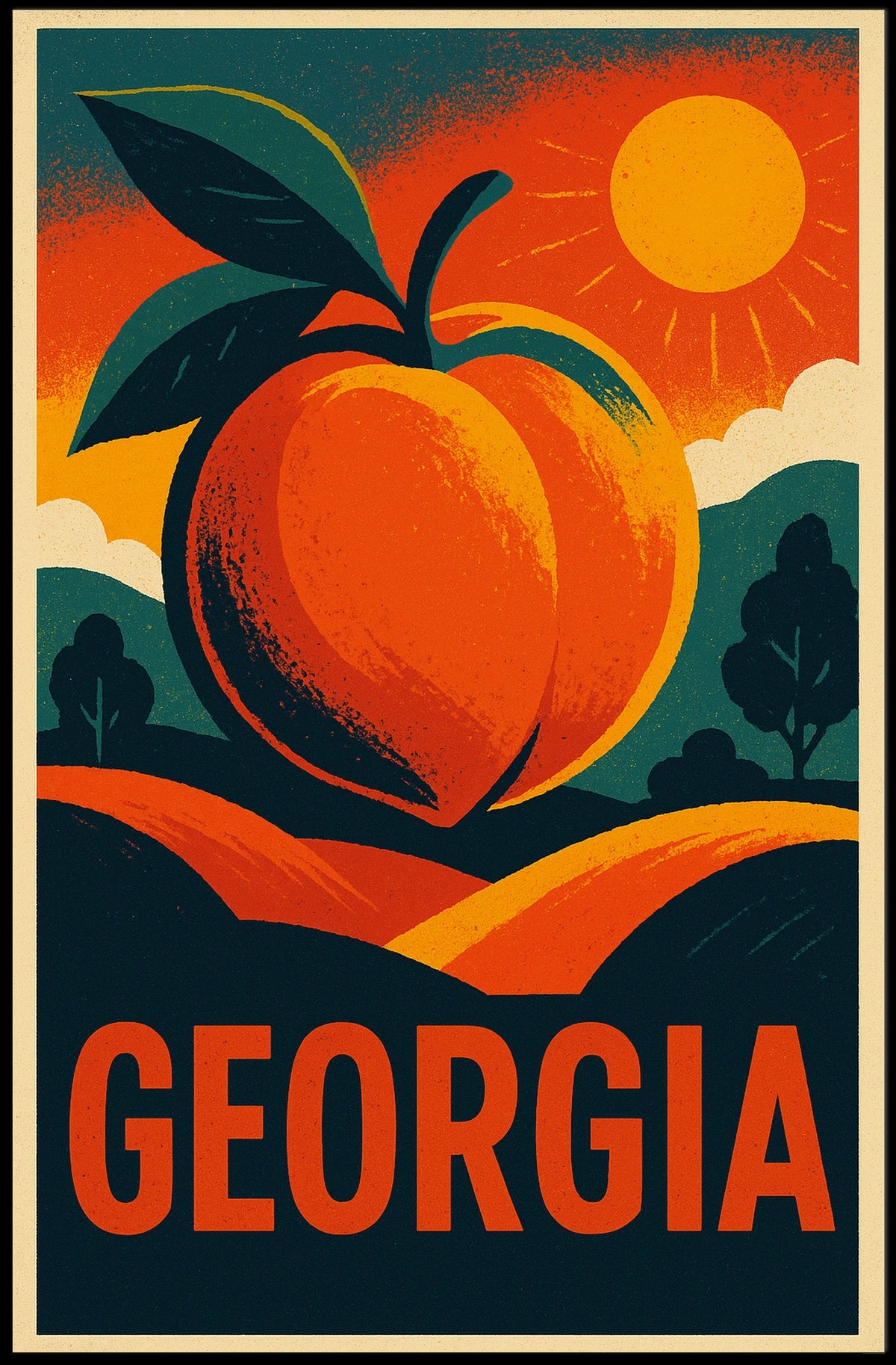 Georgia Peach Poster