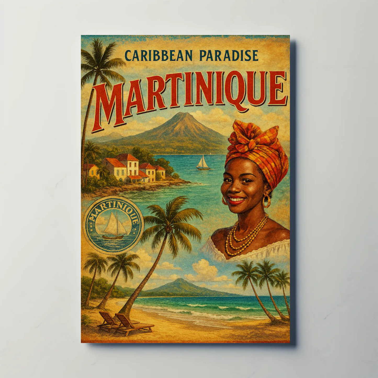 Martinique Caribbean Paradise Island Retreat Travel Poster