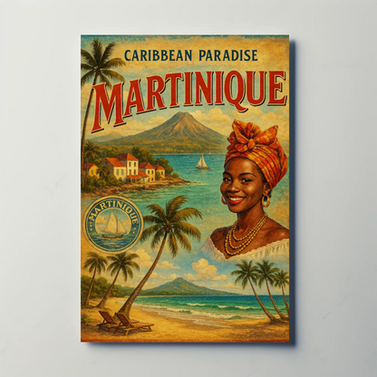 Martinique Caribbean Paradise Island Retreat Travel Poster