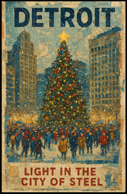 Detroit Light In The City Of Steel Poster