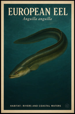 European Eel Anguilla Anguilla Poster