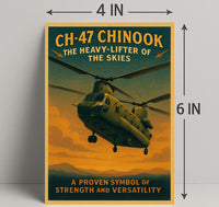CH-47 Chinook Vintage Aviation Poster PosterGoat