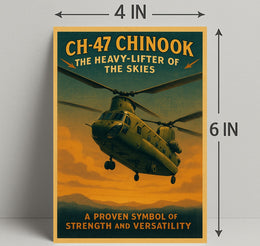 CH-47 Chinook Vintage Aviation Poster PosterGoat