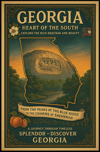 Discover Georgia Heart Of The South Poster