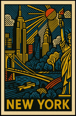 New York Cityscape Poster