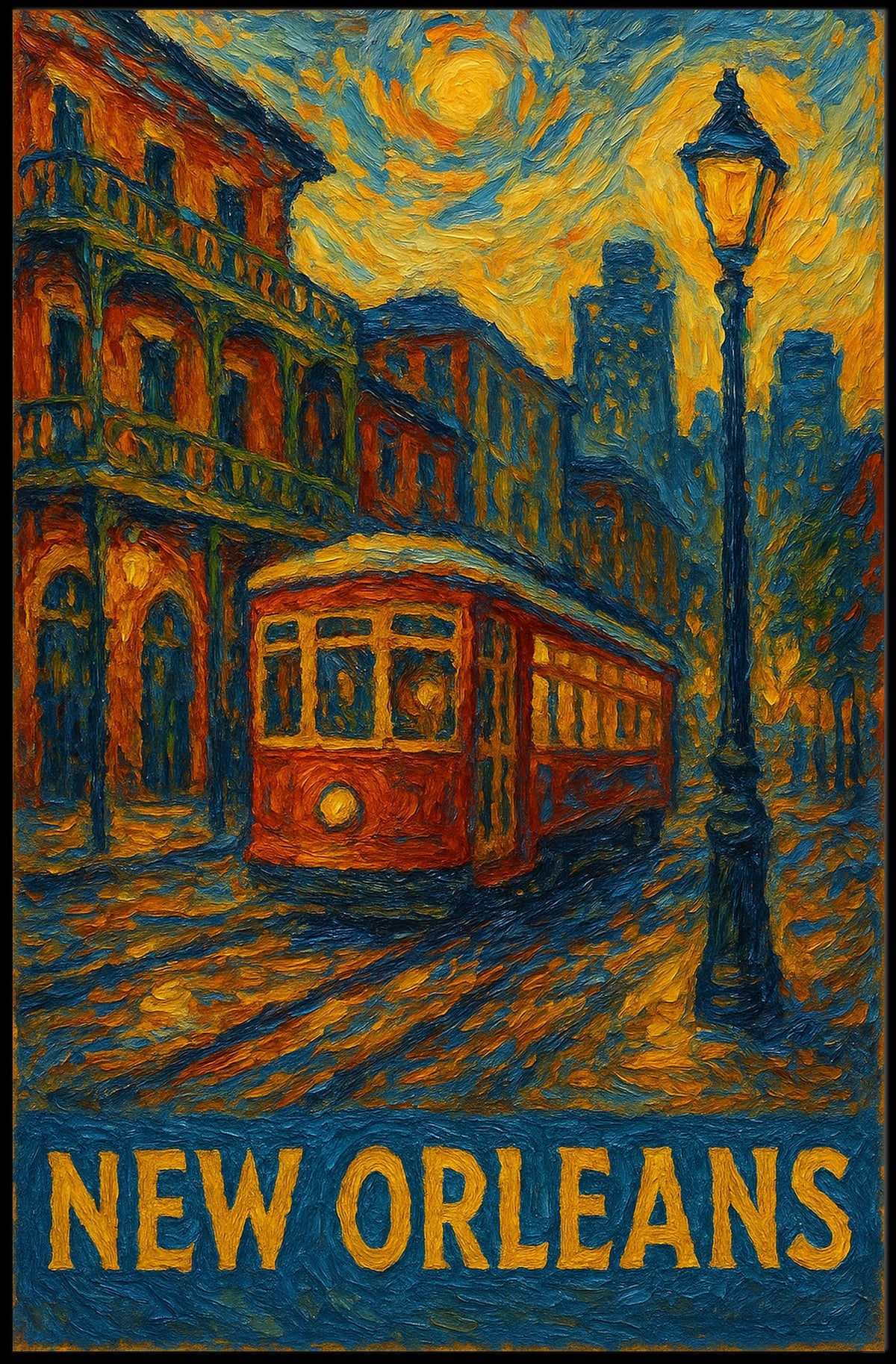 New Orleans Nightscape Poster