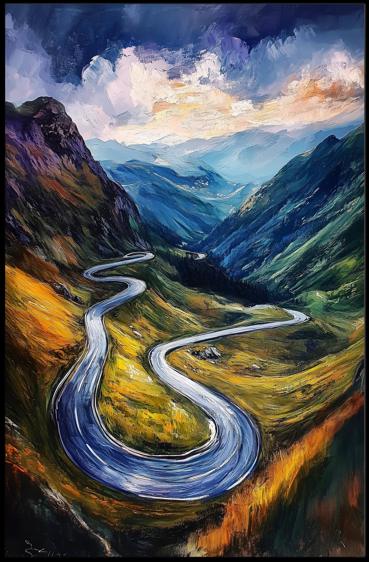 Romania Transfagarasan Mountain Road Scenic Poster