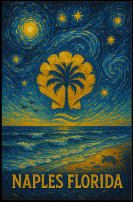 Naples Florida Starry Night Poster
