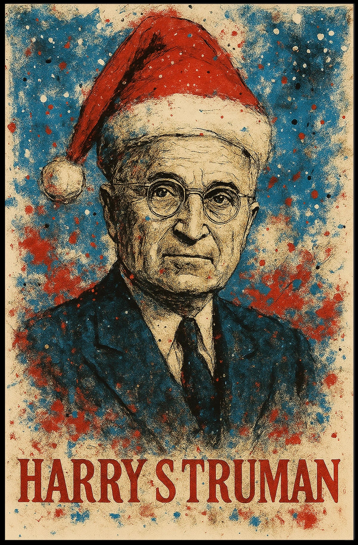 Harry S. Truman 33rd President of the United States Christmas SeriesPoster
