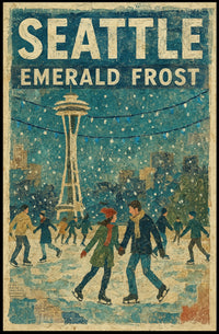 Seattle Emerald Frost Poster
