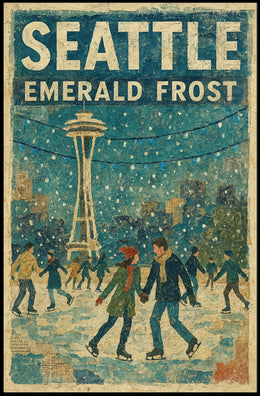 Seattle Emerald Frost Poster