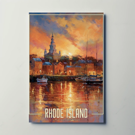 Vintage Poster - Rhode Island Harbor United States