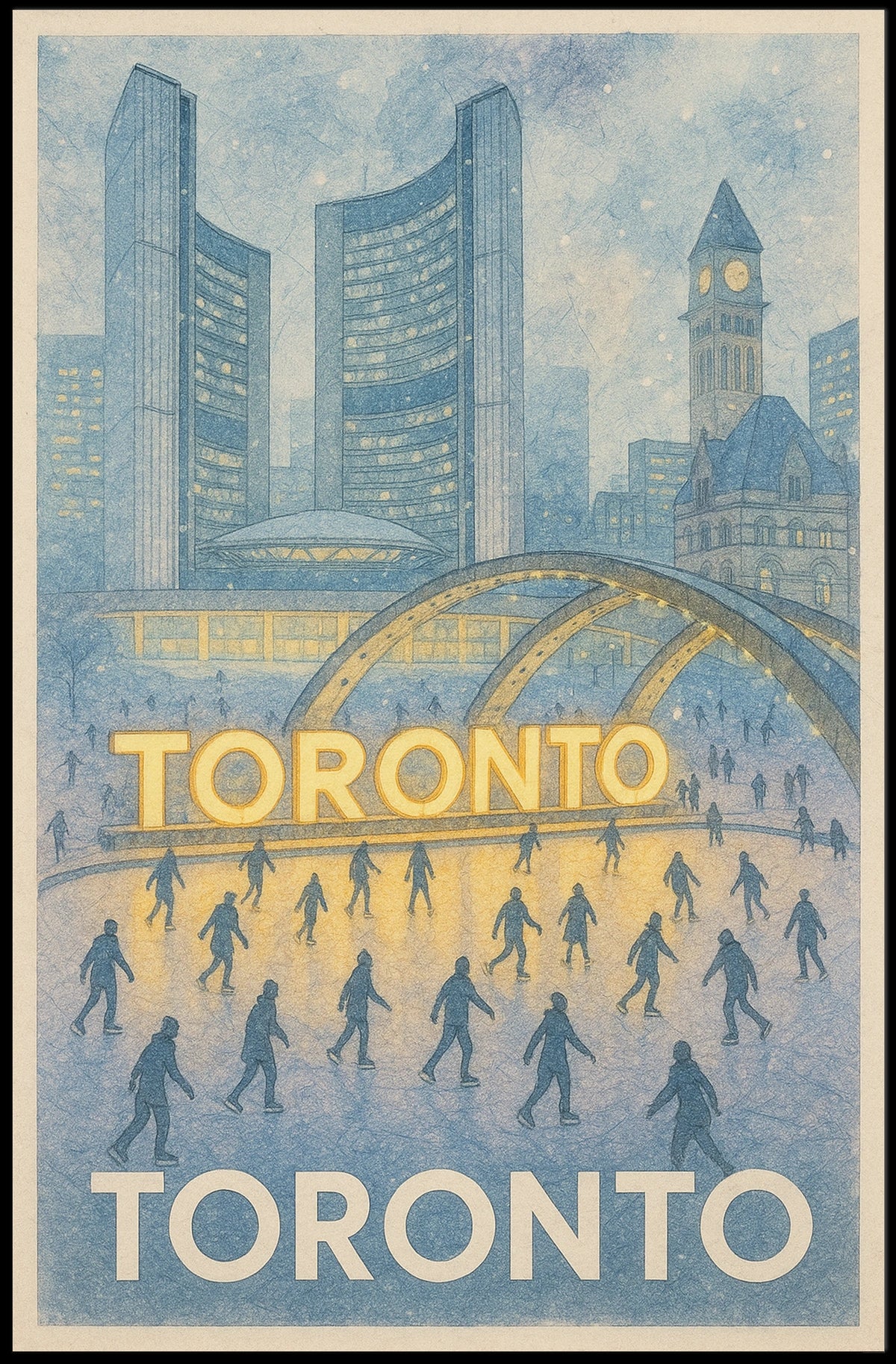 Winter in Toronto Poster