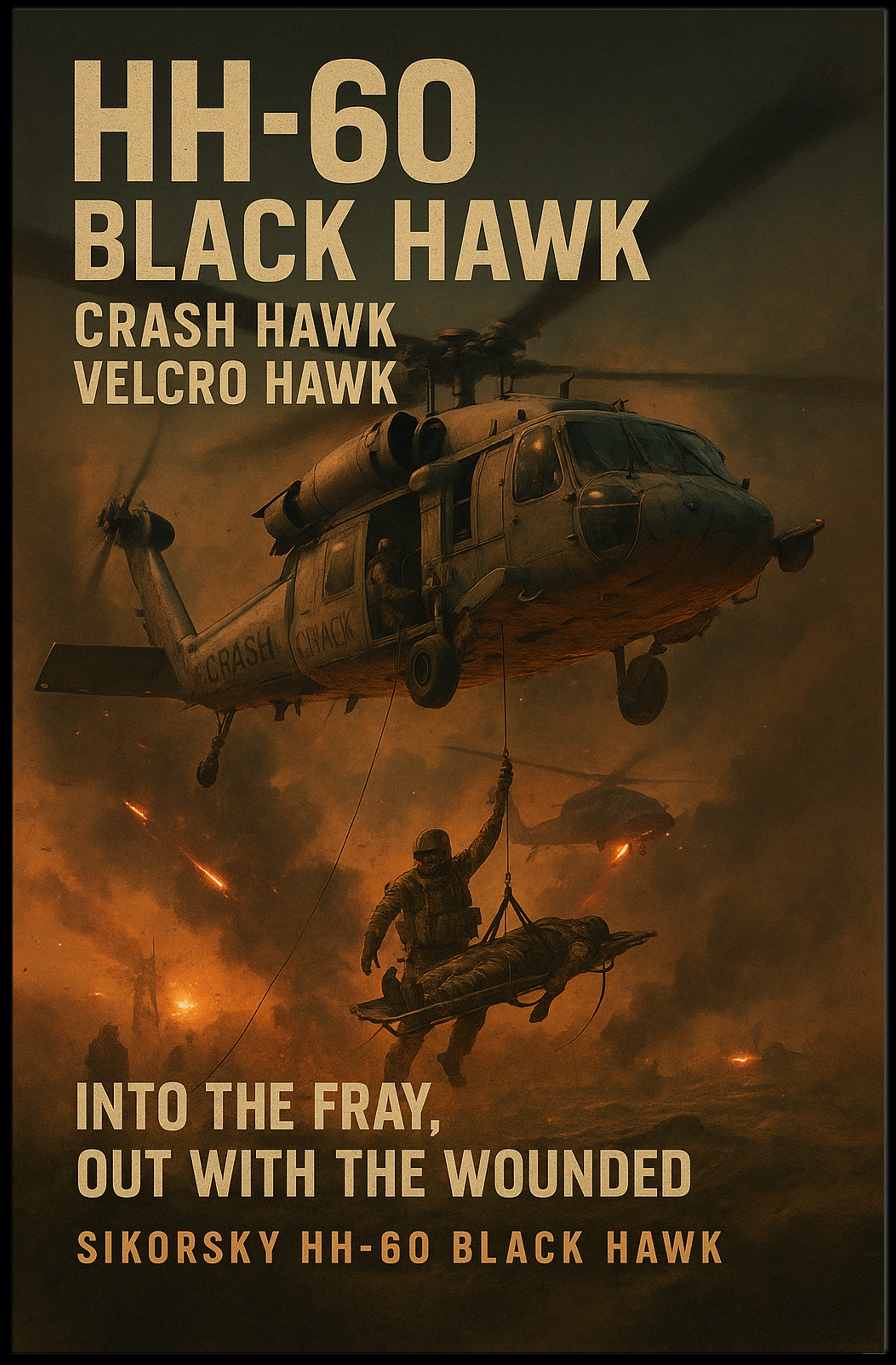 Sikorsky HH-60 Black Hawk Military Recruitment Poster