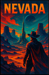 Nevada A Futuristic Frontier Poster