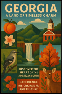 Georgia A Land Of Timeless Charm Poster