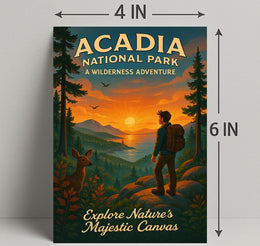 Acadia National Park Sunset Adventure National Park Poster