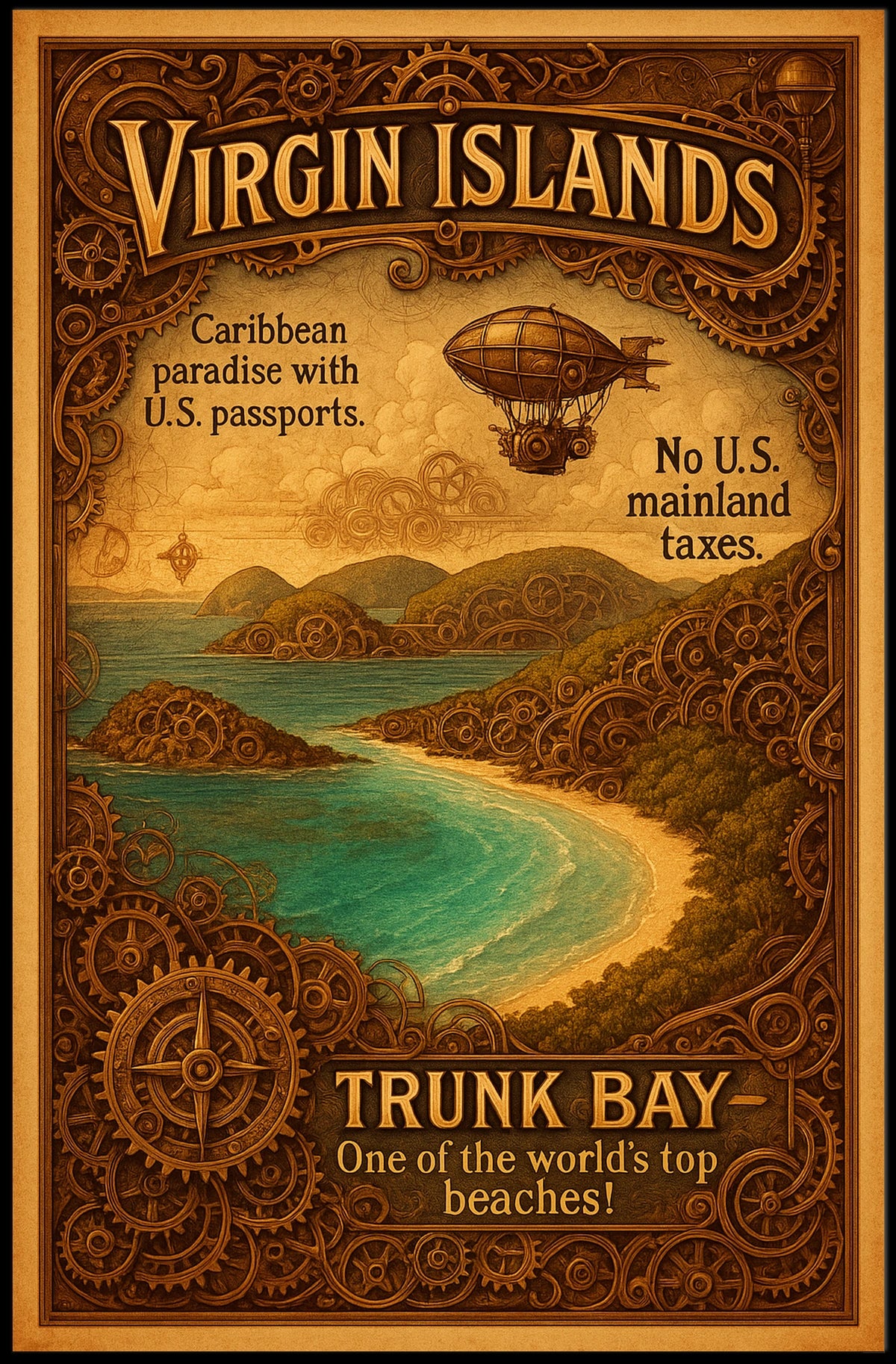 Virgin Islands Trunk Bay Poster