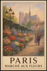 Paris Flower Market Poster