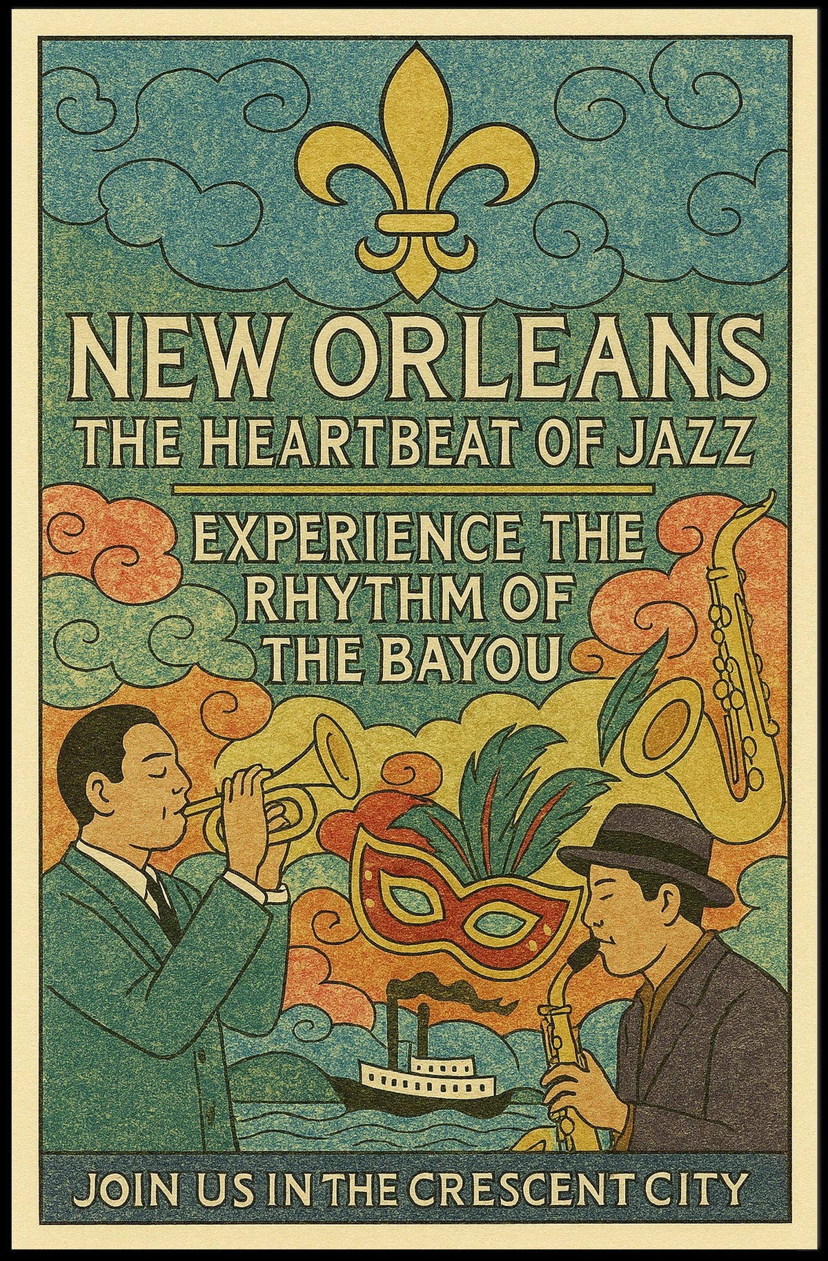 New Orleans The Heartbeat of Jazz Poster