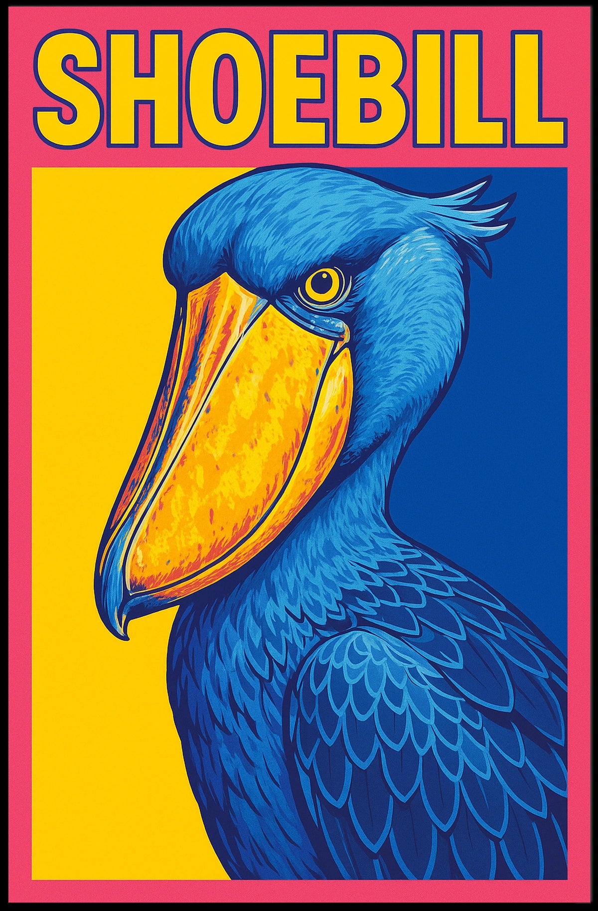 Shoebill Illustration Poster
