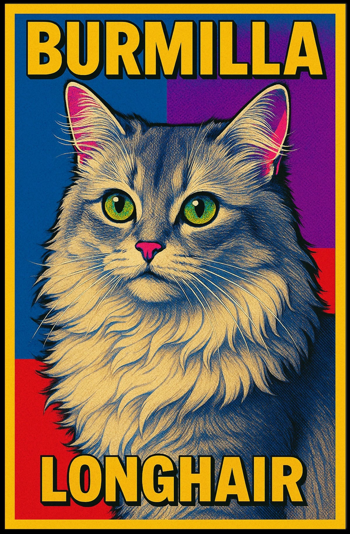 Burmilla Longhair Poster