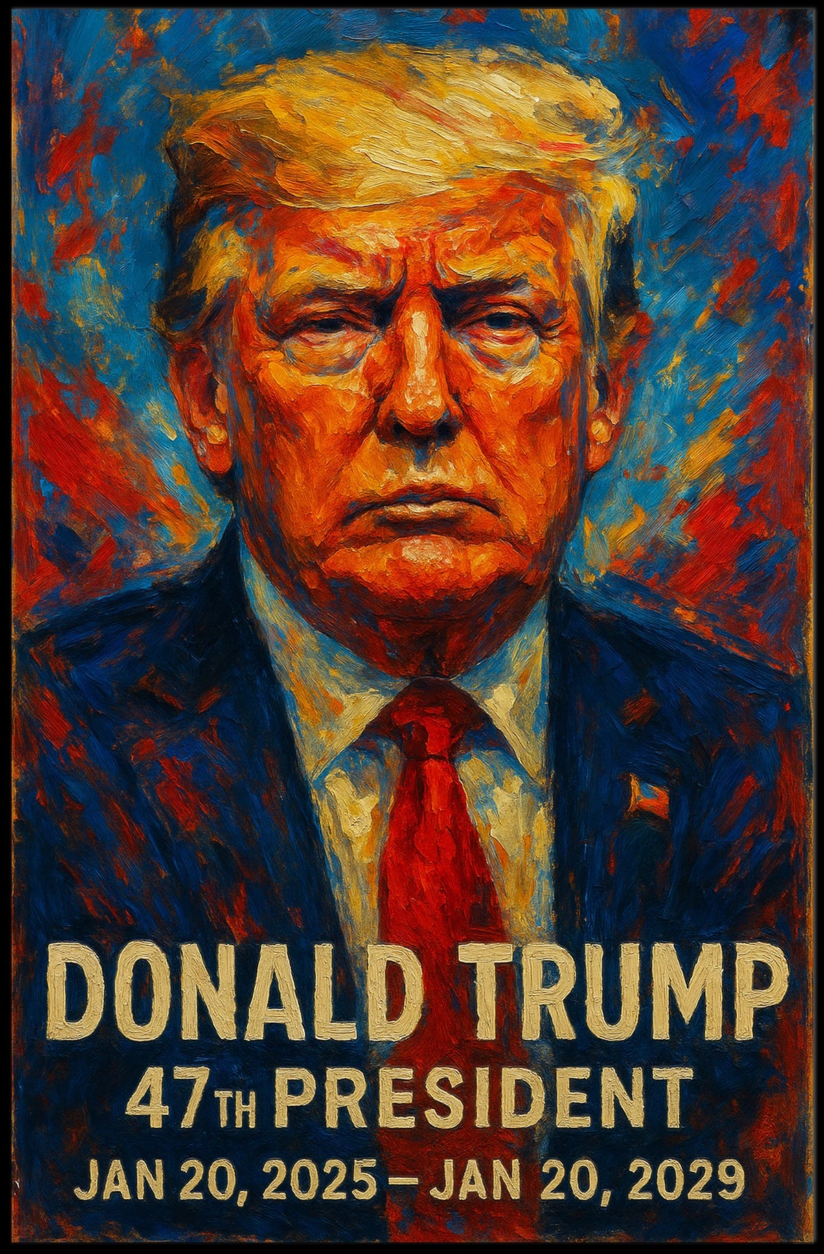 Donald Trump Guardian Nation Patriotic Impressionism Poster
