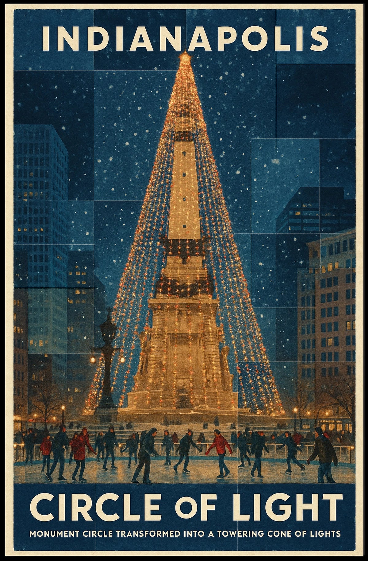Indianapolis Circle Of Light Poster