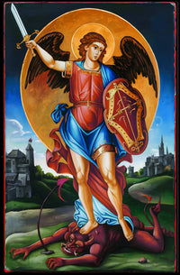 Archangel Michael Defeating the Devil Poster