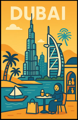 Discover Dubai Poster Iconic Skyline For Luxury Home Decor