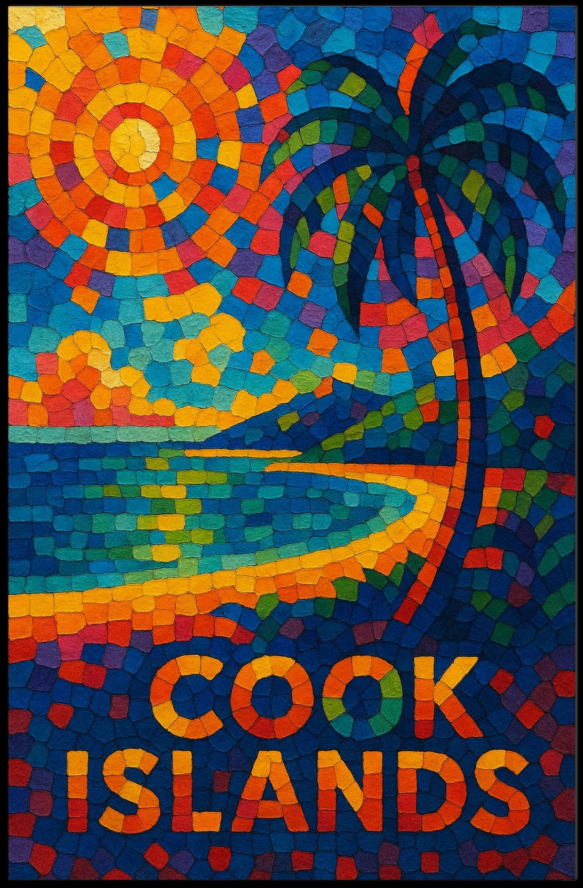 Cook Islands Mosaic Poster