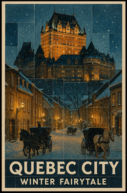 Quebec City Winter Fairytale Poster