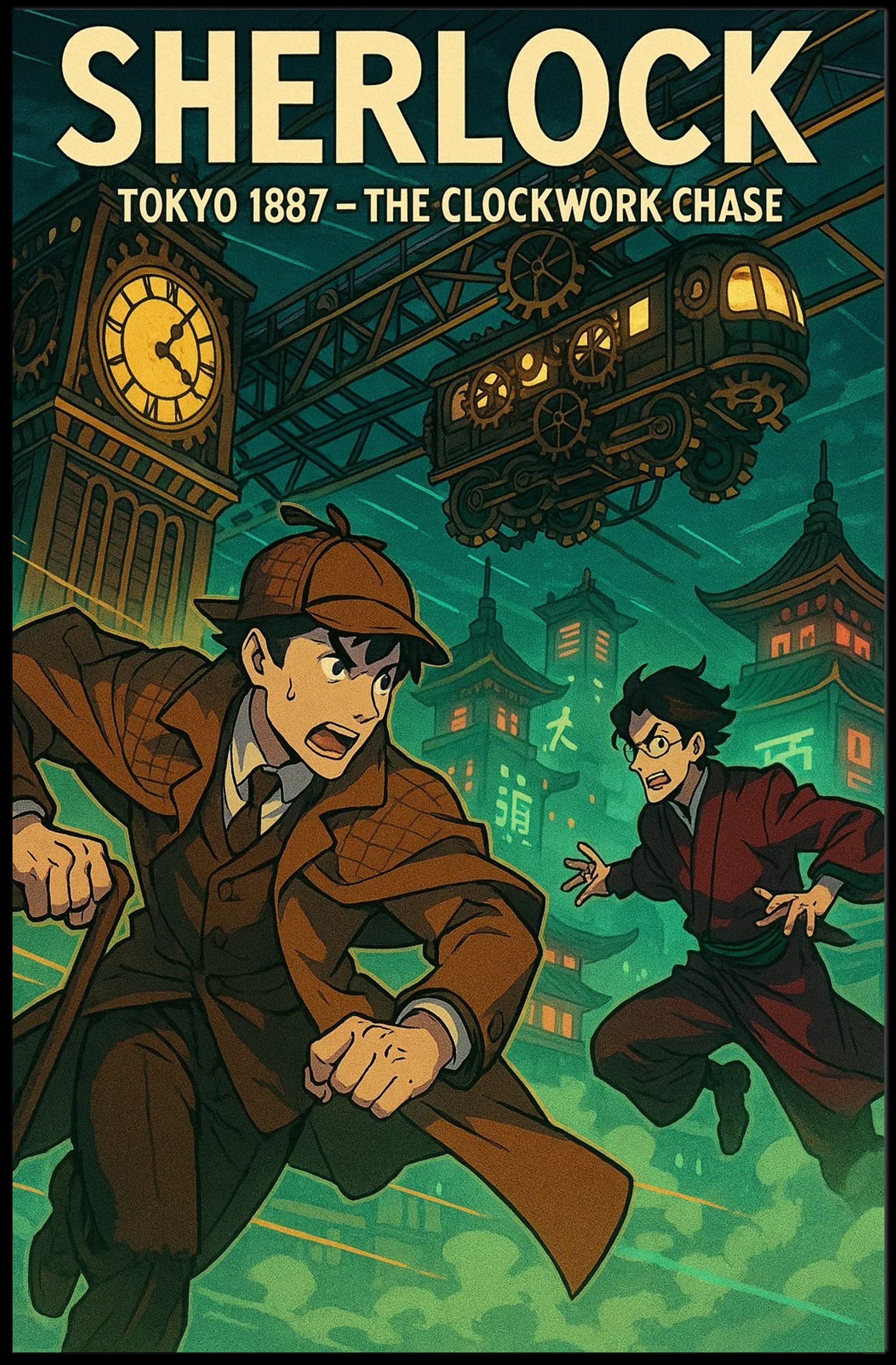 Sherlock: Tokyo 1887 Steampunk Adventure Poster